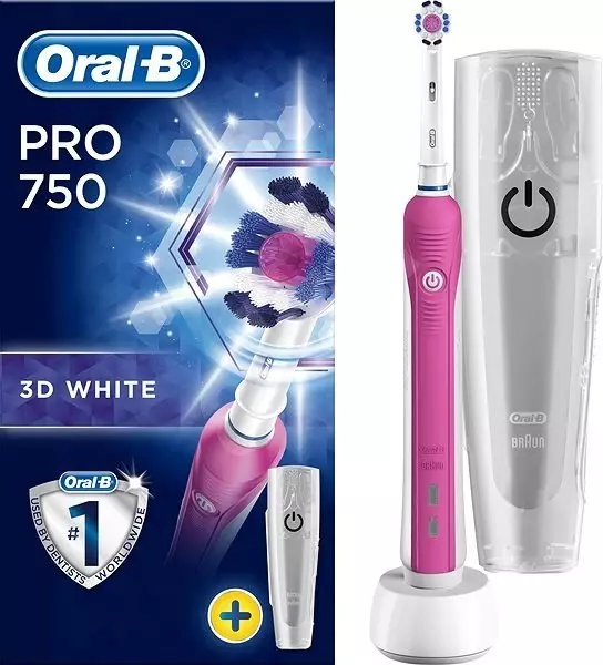 Elektraj dentbrosoj ORAL-B: Vitality kaj Pro 500, Crossaction kaj 3D White, Smart 4 kaj aliaj branĉaj elektrolatoj. Kiel elekti? Recenzoj 16159_9