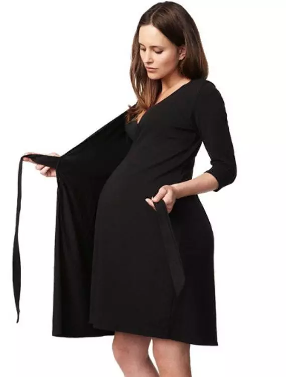 Халати для вагітних 55 фото: жіночі халати і сорочки для вагітних і годуючих, теплі, велюрові, 1615_9