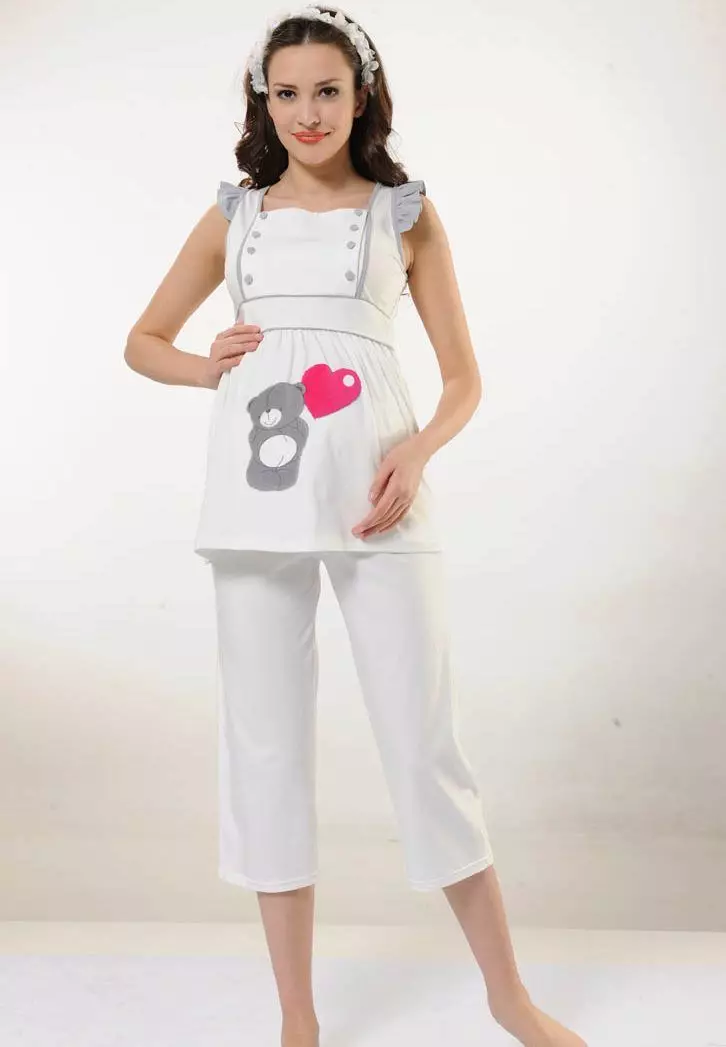 Pijamas para madres embarazadas y de enfermería (55 fotos) 1616_7
