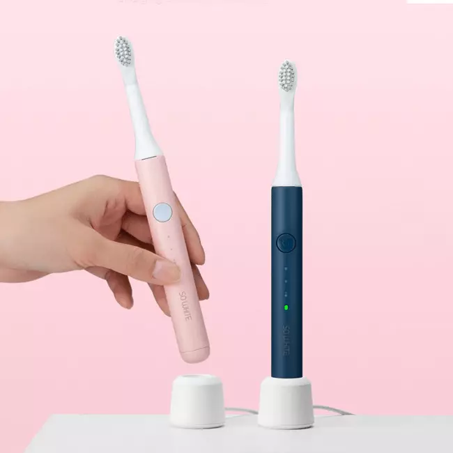 Xiaomi Toothbrushes: Siopas leictreach X3 Sonic Toothbrush Leictreach agus Sooas X5, Fuaim agus Múnlaí Eile, soic agus athbhreithnithe 16176_29
