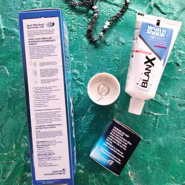 Blanx паста за зъби: избелване Extra White и Med, White шокова терапия и други продукти, прегледи 16183_11