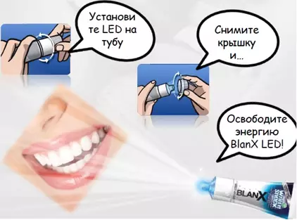 Blanx паста за зъби: избелване Extra White и Med, White шокова терапия и други продукти, прегледи 16183_18