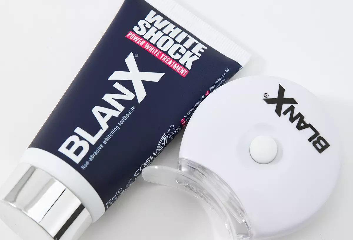 Blad Phothpaste: Whitening Extra White, White Shock Дарылоо жана башка буюмдар, сын-пикирлер 16183_2