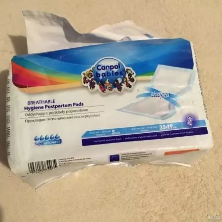 Ama-Postpartum Pads Canol Babies: Ukuchazwa kobusuku obudlangile kanye nama-superlipping pads, ukwakheka kwabo nokubuyekezwa kwamakhasimende 16203_3