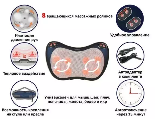 Geriausias Massager už kaklo: elektrinių ir kitų modelių už kaklo ir pečių, geriausių firmų. Kaip pasirinkti? 16264_38