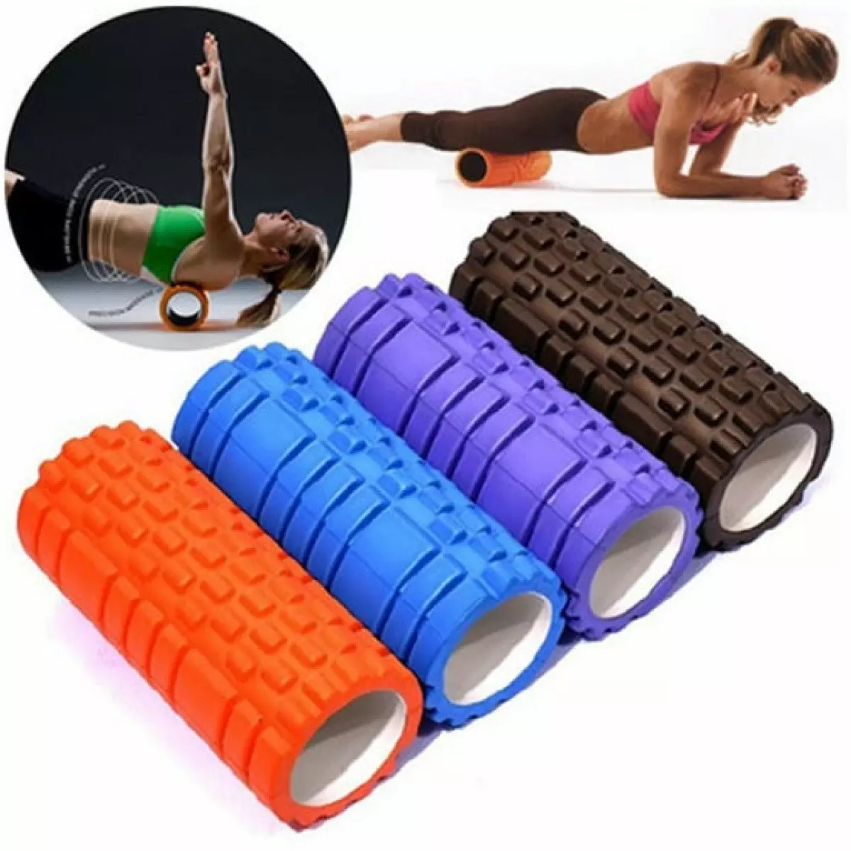 Massage rollers vir die rug: oefeninge met rollers vir massage. Foute wanneer 'n rolmassager gebruik word. Hoe om 'n silindriese roller vir die ruggraat te kies? 16266_11