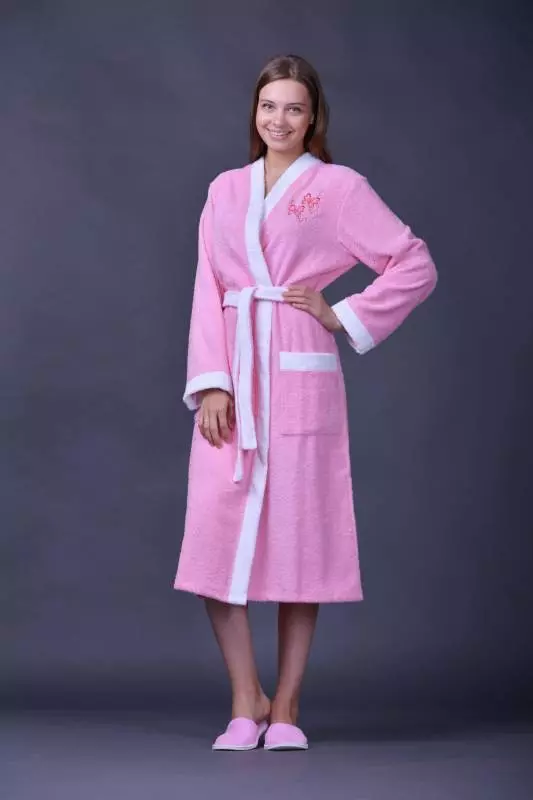 Pork robe 132 photos: female models 2021, from Turkey, bath, with embroidery, from lightweight Mahra 1626_50