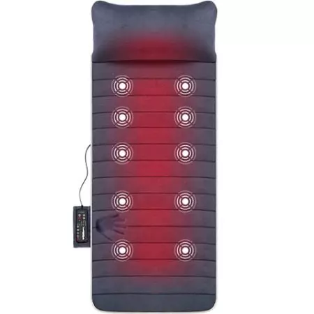 Alfombras de masaxe eléctrica para a parte traseira: con rolos e con panel de control, calefacción e outras funcións 16272_23