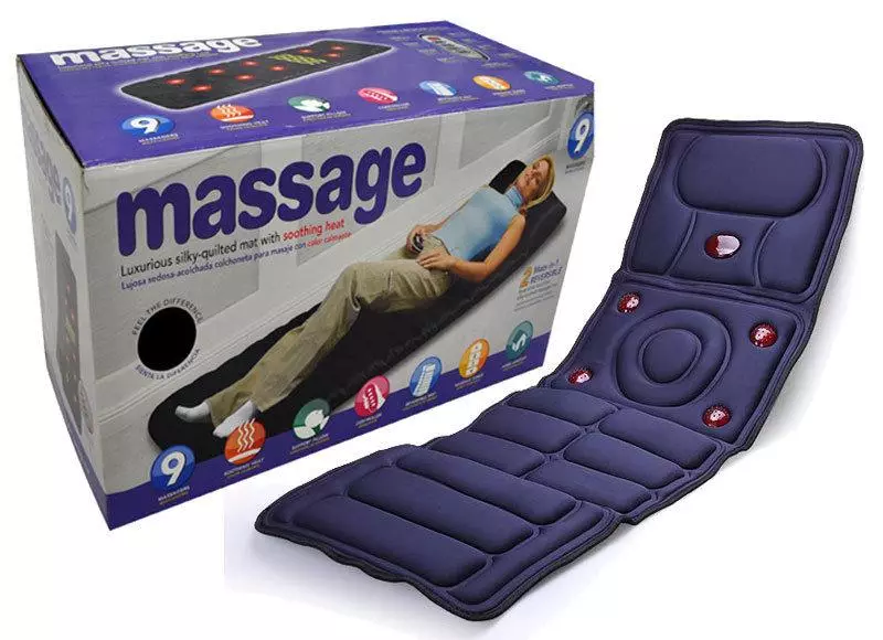 Електрически масаж Матс гърба: с ролки и с контролен панел, загрява и други функции 16272_3