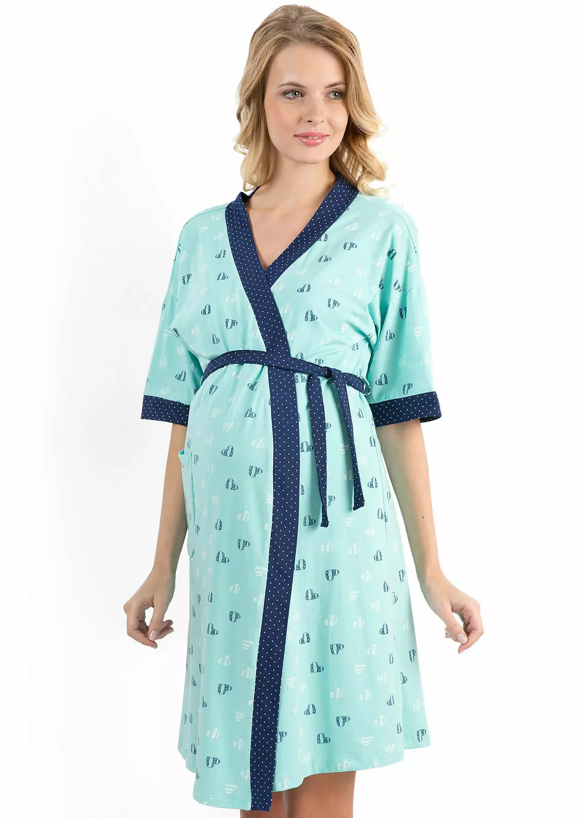 Set of bathrobe and shirt 64 photos: stylish night female models, for nursing mothers, knitted 1631_58