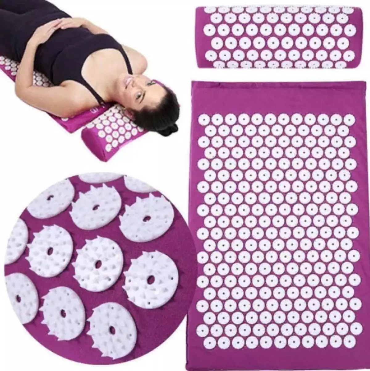 Massage rugs (31 photos): Overview of orthopedic rubber carpet-massager, making with their own hands. How to use them? 16327_6
