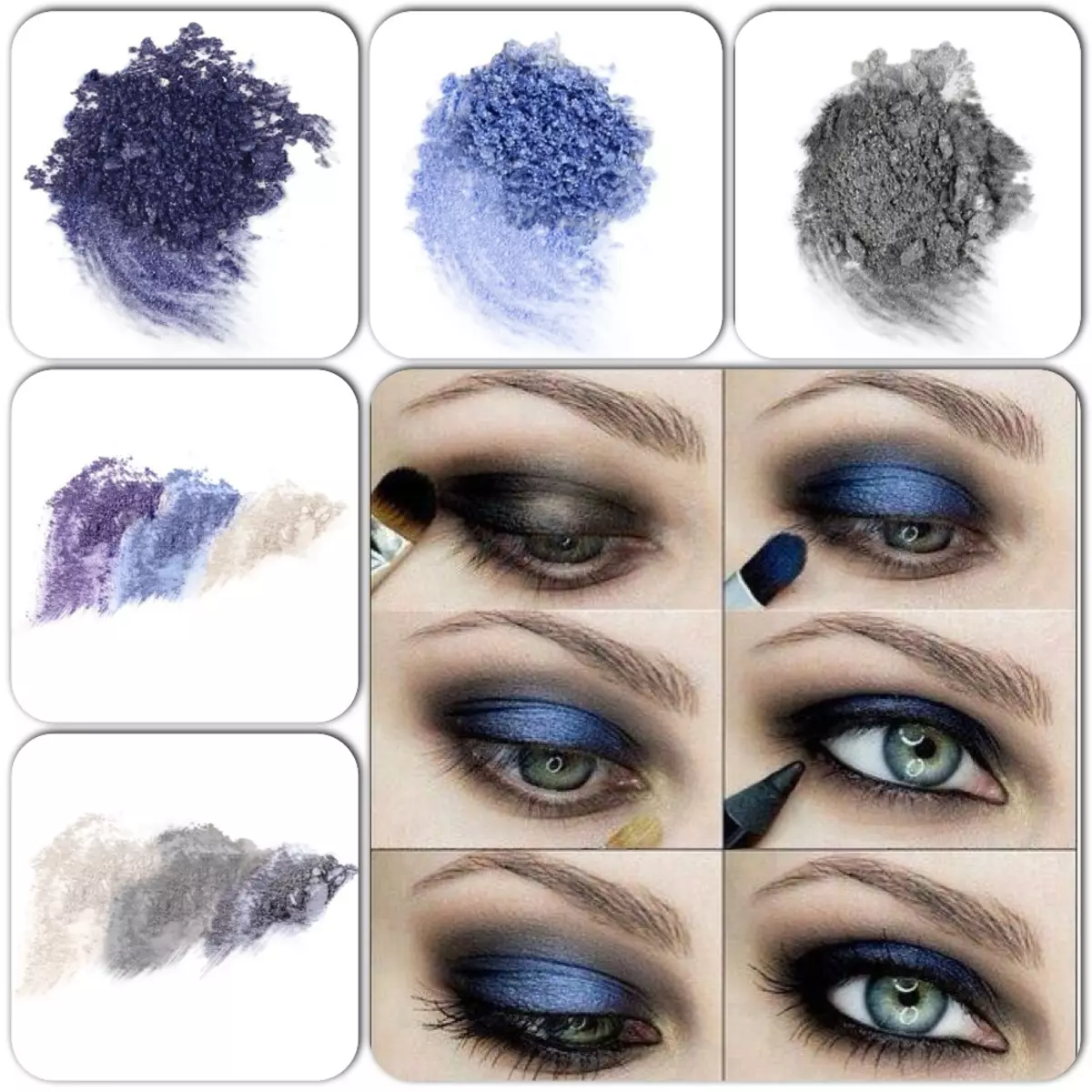 Makeup för blå ögon och ljushår: steg-för-steg smink för varje dag hemma, andra idéer 16393_7