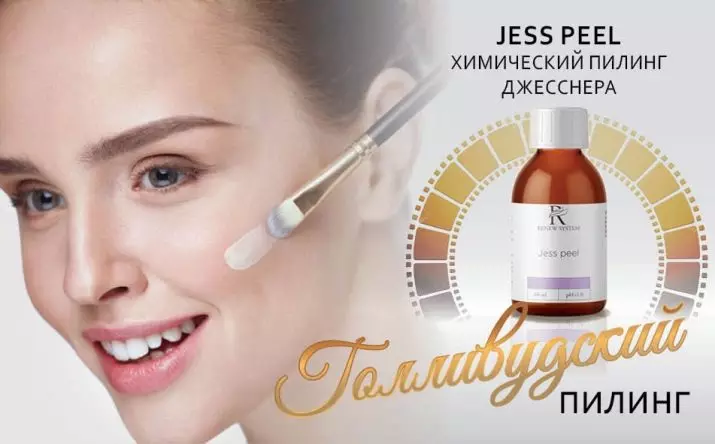 Peeling Jessner (28 fotos): el que és, l'efecte després de tractaments facials de Hollywood, contraindicacions, la composició d'aplicacions, opinions 16396_5