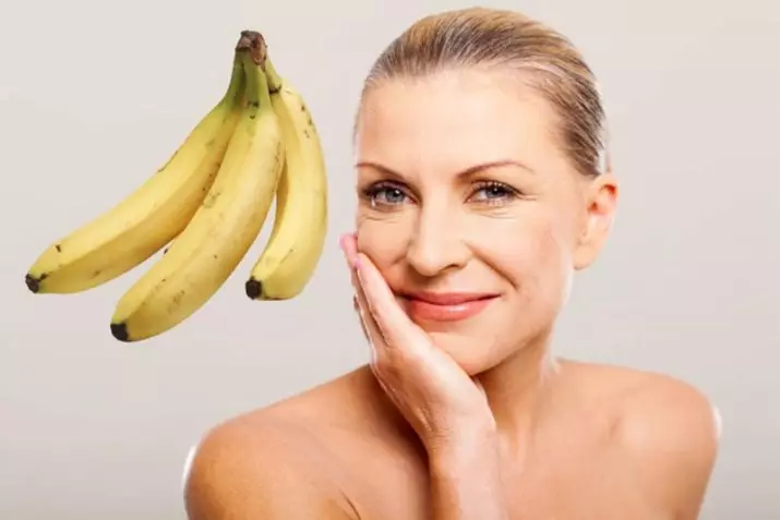面部香蕉面膜：是指在家庭皺紋，使用混合物與痤瘡澱粉和香蕉penette，評論 16512_5