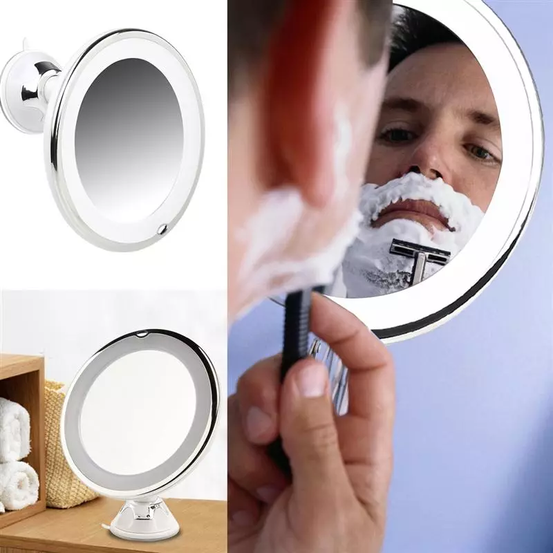 Vergrootsmelk cosmetische spiegel (29 foto's): tafelproducten met toenemende en dubbelzijdige zakvergrotingsmodellen voor make-up 16530_8