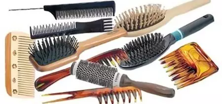 Comb (61 photos): blade, Turmalin və nadir dişləri ilə Hair modellər, sapı olmadan dəbli və cilalama, ağıllı və antistatik 16537_9