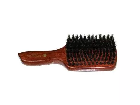 Bingkai nganggo bristles asli (39 foto): Cara milih model kanggo nyikat rambut, bunder kanthi celengan jaran, review 16539_32