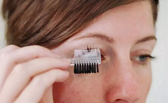 Framework for Eyelashes, eyb (25 wêne): Modelên metal, Shearsavên eyebrow bi Comb, Brush, Review 16540_3