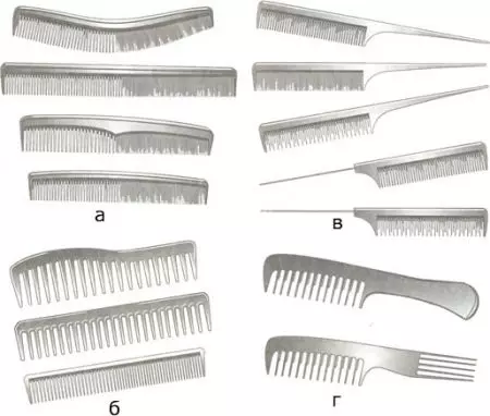 कंघी के प्रकार (37 फोटो): घुंघराले बालों के लिए ब्रश, संयुक्त और बमबारी, धातु और सिरेमिक, कंघी पूंछ 16559_16