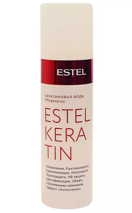 Állítsa be az Estel Keratin Tools: Mit tartalmaz az Estel keratin-kiegyenlítőjéhez tartozó készletben? Hogyan kell használni a keratin maszkot és a haj haját? Vélemény 16613_20