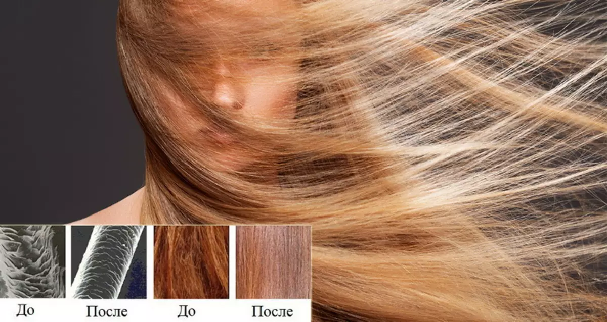 Keratynowa prostowanie włosów (54 zdjęcia): Co to jest? W jaki sposób procedura prostowania keratyny i jest możliwość zwinięcia, pomaluj włosy? Opinie 16617_9