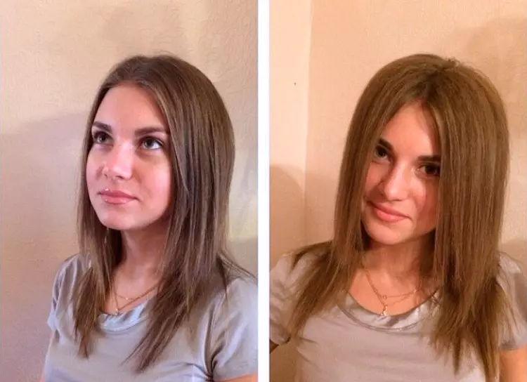 Прикорневая химия для объема волос фото до и после на средние волосы