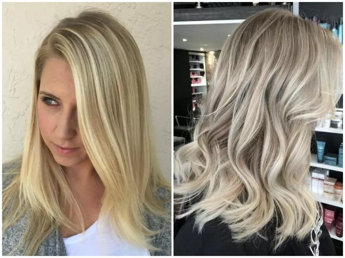 Vakkert hårfarging for blondiner (44 bilder): Fasjonable trender Maleri Kort og langt hår, interessante alternativer for middels lengde krøller 16659_15