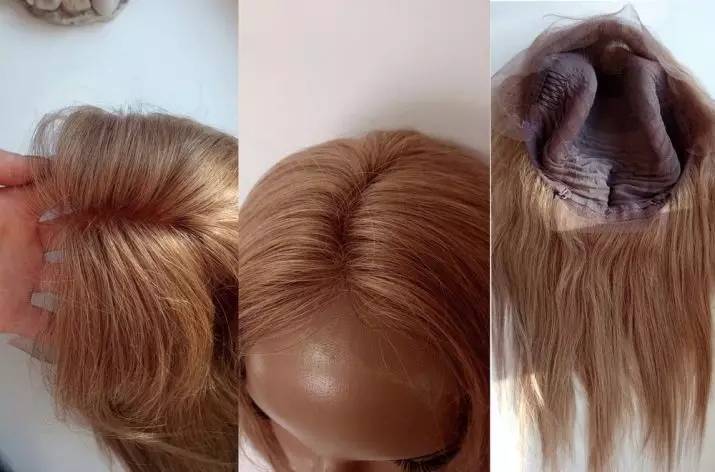 Природне перике за косу (19 фотографија): Изаберите женску кратку или дугу перику са имитацијом власишта. Како га сликати? Правила за негу 16711_7