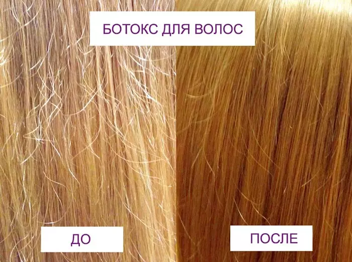 Botox pro vlasy (61 fotografií): Co je to a jak to? Jaká je součástí botoxových fondů a jaký účinek po postupu? Recenze 16741_2