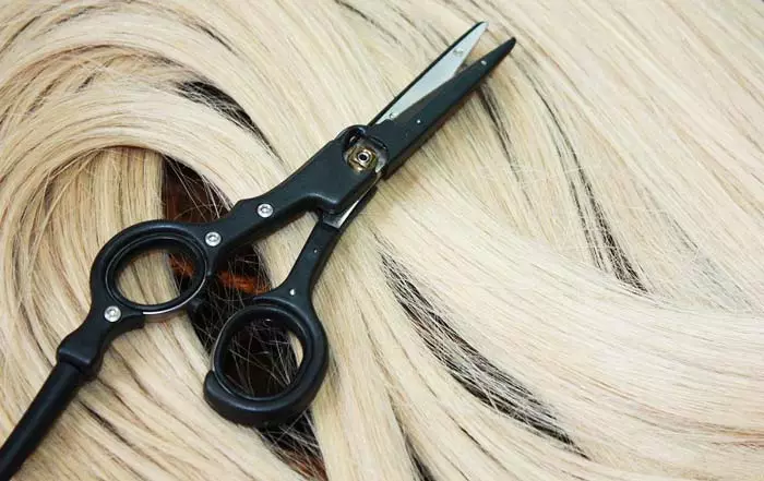Polerowanie do włosów w domu: jak niezależnie polerować włosy nożyczkami lub maszyną do pisania w domu? 16772_16