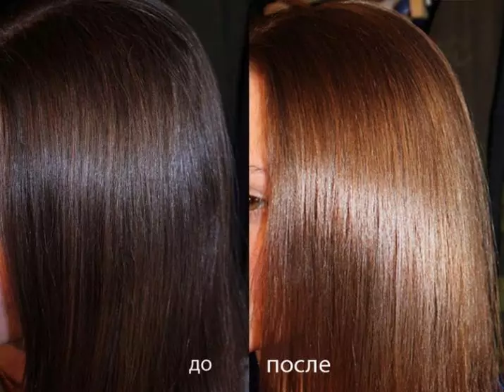 Zasteklitev za lase (50 fotografij): Holding doma, svila in barvni učinek za zasteklitev las, značilnosti Estelov in matričnih kompletov, pregledi 16773_16