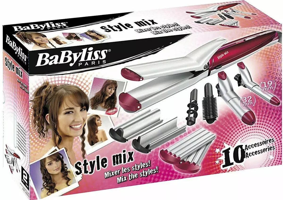 Babyliss Styler : 머리카락을위한 다중 스티 셀러의 특징. 전문 컬링 무리를 사용하는 방법? 리뷰 16785_5