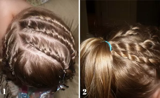 Šukuosena trumpiems plaukams mergaitėms (67 nuotraukos): gražūs vaikų šukuosena skystoms plaukams namuose, šukuosena ant mažų vaikų kara 16793_55