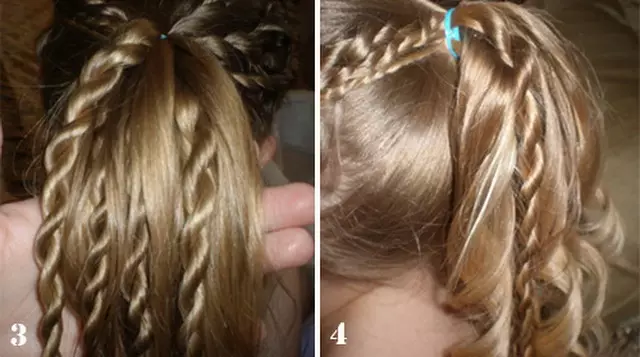 કન્યાઓ માટે ટૂંકા વાળ માટે હેરસ્ટાઇલ (67 ફોટા): ઘરમાં પ્રવાહી વાળ માટે સુંદર બાળકોની હેરસ્ટાઇલ, નાના બાળકો માટે કાર્ટ્સ પર હેરસ્ટાઇલ 16793_56