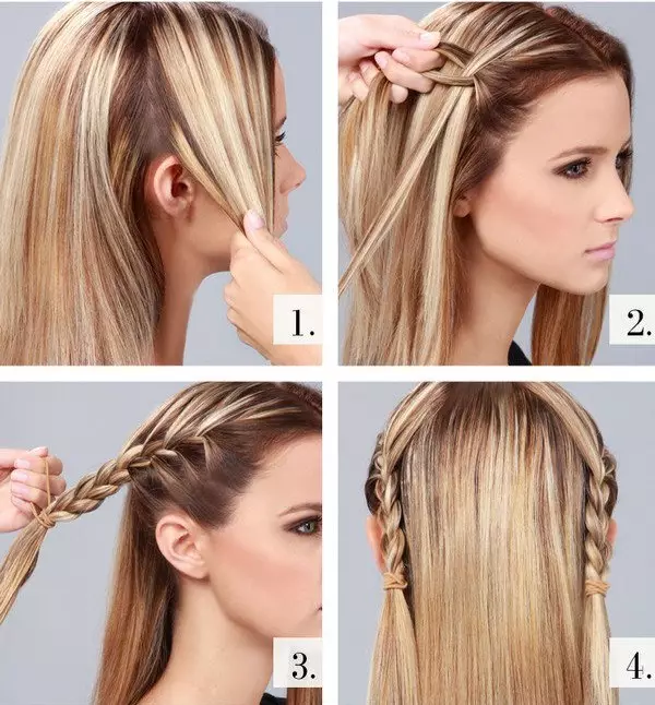 Hairstyles სკოლა გრძელი თმა (87 ფოტო): პარამეტრები ლამაზი და ღია სკოლა hairstyles. რა თმის ვარცხნილობა შეიძლება გაკეთდეს საკუთარ თავს? შერჩევა hairstyles გოგონების 7 წლის, 9 წლის, 11 წლის და 15 წლის 16805_49