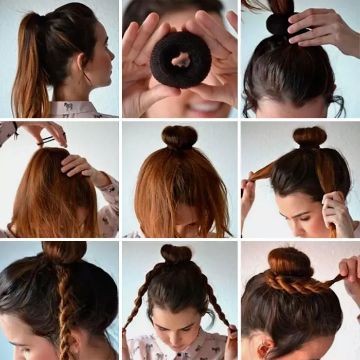 Ringan dan gaya rambut yang indah untuk anak perempuan ke sekolah dalam 5 menit (97 foto): Cara membuat gaya rambut sederhana dengan tangan Anda sendiri di tahap? Pilihan sekolah yang lebih ringan 16808_34