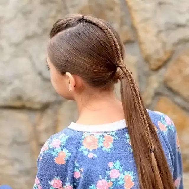 Peinados ligeros y hermosos para las niñas a la escuela en 5 minutos (97 fotos): ¿Cómo hacer un peinado simple con tus propias manos en etapas? Opciones de la escuela más ligera 16808_43