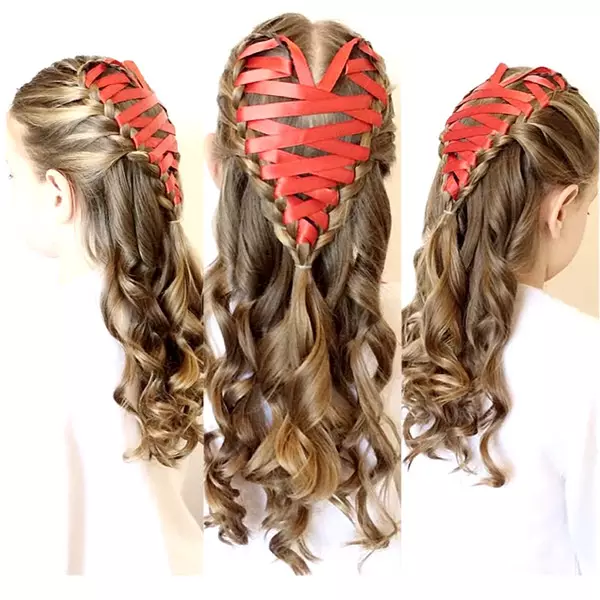 Hairstyles for girls (90 ფოტო): როგორ გააკეთოს ლამაზი და ციცაბო hairstyles ბავშვებისთვის? ყველაზე მაგარი პარამეტრები ბავშვთა hairstyles ერთად ribbons და სხვა აქსესუარები ეტაპობრივად 16809_49