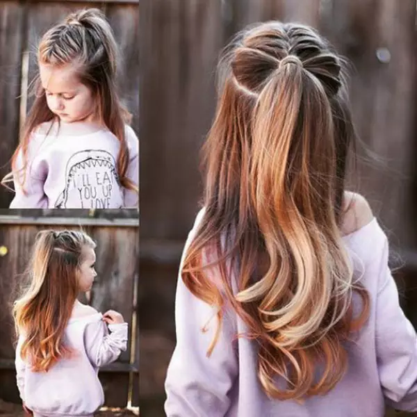 Hairstyles for girls (90 ფოტო): როგორ გააკეთოს ლამაზი და ციცაბო hairstyles ბავშვებისთვის? ყველაზე მაგარი პარამეტრები ბავშვთა hairstyles ერთად ribbons და სხვა აქსესუარები ეტაპობრივად 16809_71