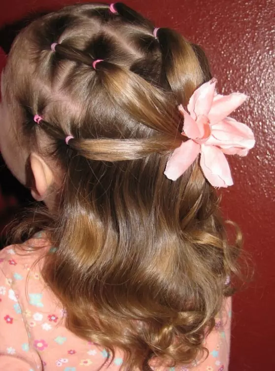 Hairstyles για τα κορίτσια για κάθε μέρα (74 φωτογραφίες): Κάντε τα απλά όμορφα casual hairstyles για τα κορίτσια 6, 8 και 14 χρόνια σε 5 λεπτά 16810_17