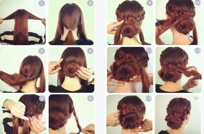 თმის ვარცხნილობა გოგონებისათვის ყოველდღე (74 ფოტო): ჩადება ბავშვთა მარტივი ლამაზი შემთხვევითი hairstyles გოგონების 6, 8 და 14 წლის განმავლობაში 5 წუთში 16810_38