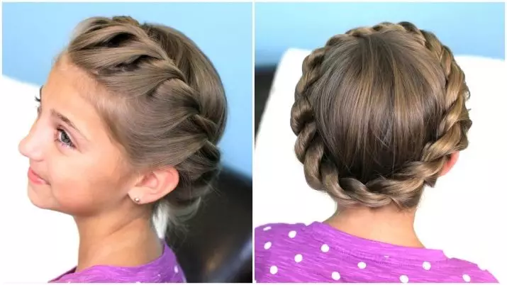 Hairstyles voor meisjes voor elke dag (74 foto's): maak een eenvoudige mooie casual kapsels van kinderen voor meisjes 6, 8 en 14 jaar in 5 minuten 16810_66