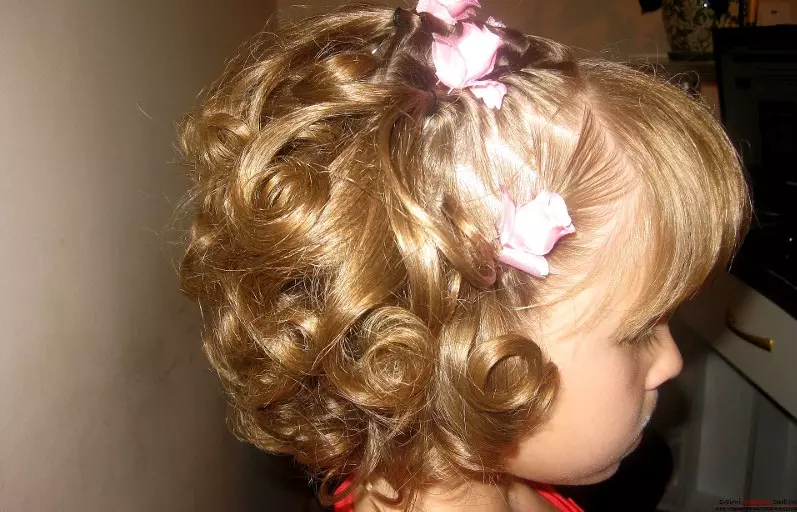 თმის ვარცხნილობა გოგონების მოკლე თმის საბავშვო ბაღში: მიღების ბავშვთა hairstyles, იდეები და რჩევები დიზაინი 16812_2