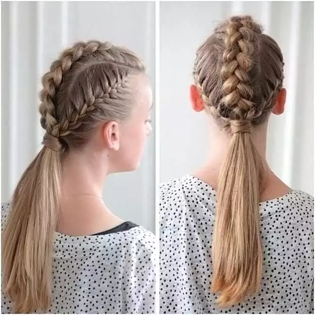 لڑکیوں کے لئے فیشن Hairstyles (65 فوٹو): 5، 6 اور 8 سال کی عمر کے لئے سب سے زیادہ سجیلا بچوں کے Hairstyles بنانے کے لئے کس طرح؟ بچوں کے hairstyles میں فیشن سمت کی خصوصیات 16814_28