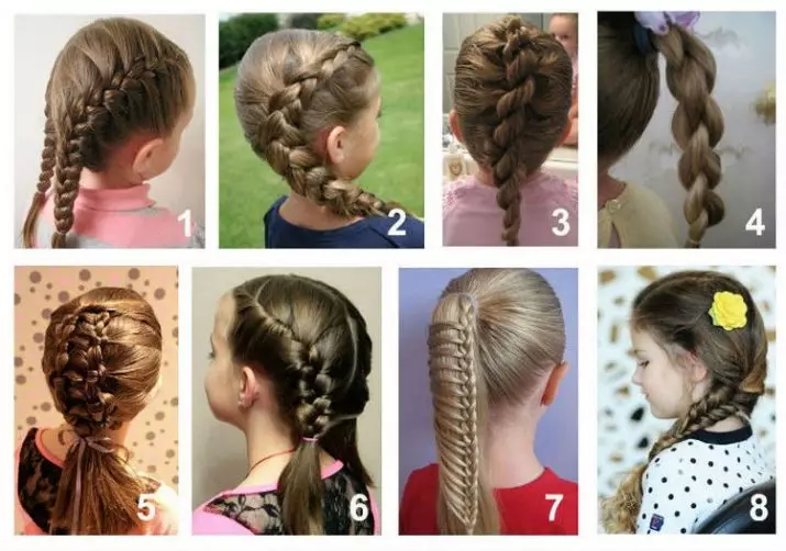 Coafuri la modă pentru fete (65 de fotografii): Cum să faci cele mai elegante coafuri pentru copii 5, 6 și 8 ani? Caracteristicile direcției de modă în coafurile copiilor 16814_45