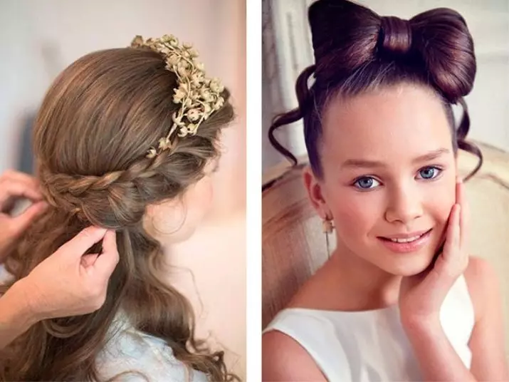 Hairstyles za dekleta, stara 10 let (78 photos): lepa in lahka pričeske za dolge, srednje in kratke lase 2021, strme pričeske za otroke v šoli naredi sam 16815_58