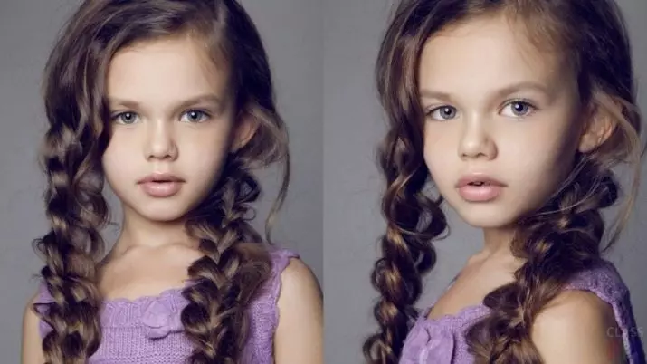 ही 10 वर्षे जुनी मुलींसाठी Hairstyles (78 फोटो): लांब सुंदर आणि प्रकाश hairstyles, मध्यम आणि लहान केस 2021, शाळेत मुलांना जास्त hairstyles तो स्वत: ला करू 16815_64