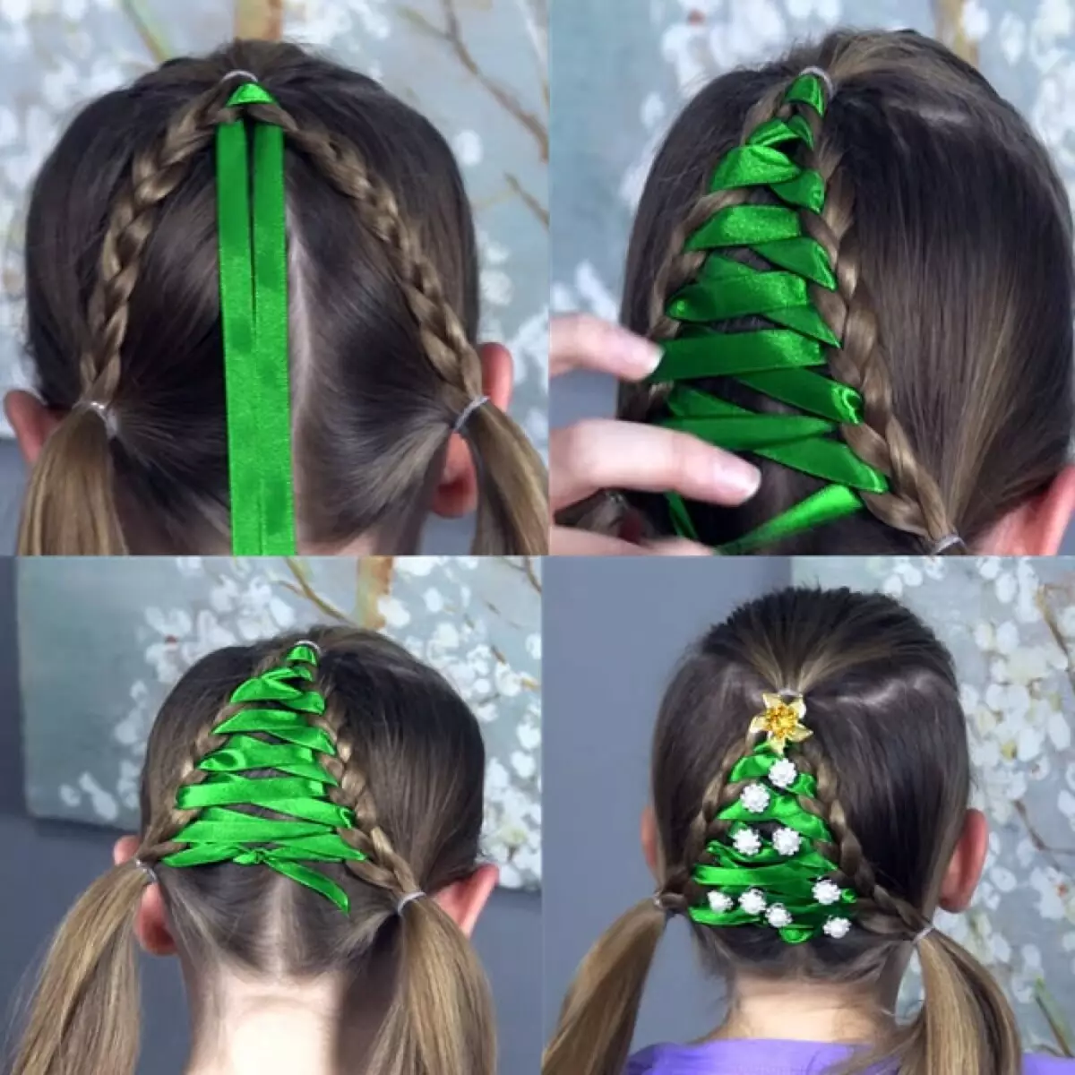 Hairstyles για τα κορίτσια για το Νέο Έτος (78 φωτογραφίες): Παιδικά Χριστουγεννιάτικα Hairstyles για ένα Matinee για κορίτσια με μακρά και μικρά μαλλιά 2021, Όμορφη χτένισμα 