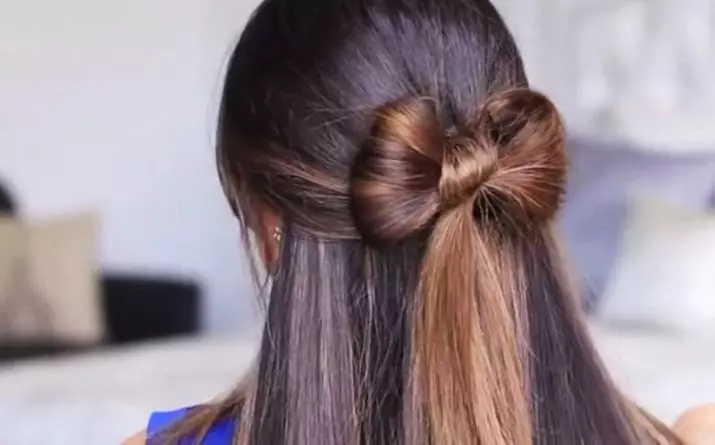 Hairstyle-Bow για το κορίτσι: Πώς να βήμα προς βήμα για να κάνετε ένα τόξο μακριά μαλλιά σε ένα παιδί; Παραδείγματα όμορφων χτενισμάτων των παιδιών 16832_8
