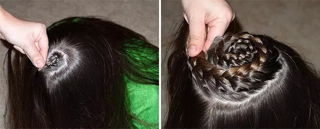 Gaya rambut untuk anak perempuan dengan rambut panjang (96 foto): Cara membuat gaya rambut sederhana anak-anak yang indah dengan tangan mereka sendiri di rumah langkah demi langkah? 16833_40